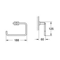 Товар: Полотенцедержатель Grohe Essentials Cube 40510001 Хром - фото 2 Полотенцедержатель Grohe Essentials Cube 40510001 Хром — фото 2, Полотенцедержатели