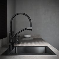 Кухонная мойка Ростовская Мануфактура Сантехники 63 MRK-6350BL-R Темный графит — фото 3, Кухонные мойки