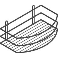 Полка корзина DIWO Смоленск П16073 Черный муар — фото 1, Полки для ванной и душа