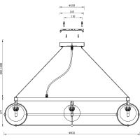 Подвесной светильник Maytoni Modern Carcass MOD312PL-12GCH Белый Золото Хром — фото 5, Подвесные светильники