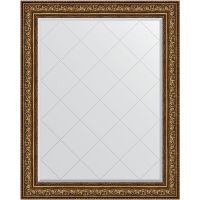 Зеркало Evoform Exclusive-G 125х100 BY 4384 с гравировкой в багетной раме - Виньетка состаренная бронза 109 мм — фото 1, Мебель для ванной