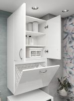 Товар: Подвесной шкаф DIWO Суздаль 60 СО-Су08060-01П1Я c бельевой корзиной Белый - фото 4 Подвесной шкаф DIWO Суздаль 60 СО-Су08060-01П1Я c бельевой корзиной Белый — фото 4, Мебель для ванной