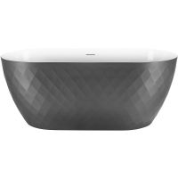 Акриловая ванна Black&White Swan SB320 Grey 170x78 320SBGR Серая матовая Белая глянцевая  без гидромассажа — фото 1, Ванны