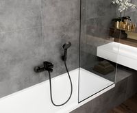 Смеситель для ванны Hansgrohe Vernis Blend 71440670 Черный матовый — фото 2, Смесители