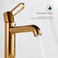 Товар: Смеситель для раковины Splenka S03.10.23 Золото - фото 3 Смеситель для раковины Splenka S03.10.23 Золото — фото 3, Смесители