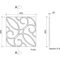 Декоративная панель Европласт 1.59.005 20x600x600 мм — фото 2, Панели