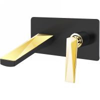 Смеситель для раковины Boheme Venturo 385-B Черный Золото — фото 1, Смесители