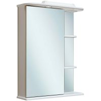 Зеркальный шкаф Runo Магнолия 50 L 00000000607 с подсветкой Белый — фото 1, Зеркальные шкафы в ванную