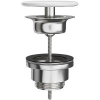 Донный клапан Kerama Marazzi DRR.1/WHT Белый глянцевый — фото 3, Донные клапаны