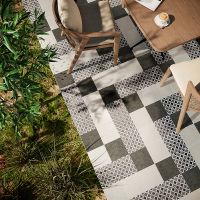 Декор Kerama Marazzi Фреджио 3 черно-белый VT\A296\SG1544N 20х20 см — фото 2, Керамогранит