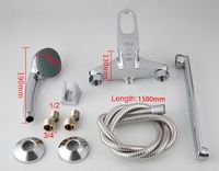 Смеситель для ванны Frap H220 F22004 универсальный Хром — фото 8, Смеситель для ванны