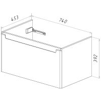 Тумба под раковину Lemark Buno Mini 80 LM05BM80T подвесная Белый глянец — фото 7, Мебель для ванной