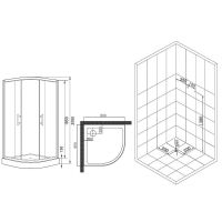 Товар: Душевой уголок Esbano ESR-8005 80х80 ESUGR8005 профиль Хром стекло рифленое - фото 13 Душевой уголок Esbano ESR-8005 80х80 ESUGR8005 профиль Хром стекло рифленое — фото 13, Душевые уголки четверть круга