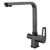 Смеситель для кухни ZorG Clean Water ZR 334 YF-BLACK Чёрный — фото 1, Смесители для кухни