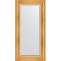 Зеркало Evoform Exclusive 119х59 BY 3496 с фацетом в багетной раме - Травленое золото 99 мм — фото 1, Мебель для ванной