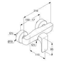 Смеситель для душа Kludi Ameo 417100575 Хром — фото 6, Смеситель для душа