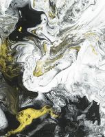 Фреска Ortograf Misto 34026 Фактура флок FLK Флизелин (2,3*3) Белый/Черный/Золото, Абстракция — фото 2, Фрески