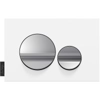 Клавиша смыва Jacob Delafon E20859-CP-MWH Хром глянцевый Белая матовая — фото 1, Кнопки смыва