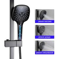 Душевая система Gappo G17-9 G2417-9 Оружейная сталь — фото 5, Душевые стойки