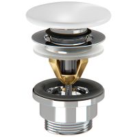 Донный клапан Jacob Delafon E78262-00 click-clack Белый — фото 1, Донные клапаны