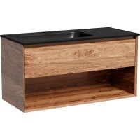 Тумба под раковину Sancos Marmi 1.0 100 L MR1.0100LECH подвесная Дуб чарльстон — фото 10, Мебель для ванной