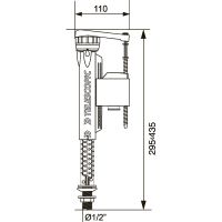 Товар: Наливная арматура Wirquin Jollyfill FB150TL1 10975058 телескопическая G 1/2 - фото 2 Наливная арматура Wirquin Jollyfill FB150TL1 10975058 телескопическая G 1/2 — фото 2, Прочие комплектующие для слива и канализации
