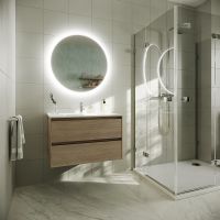 Тумба под раковину Sancos Cento 80 подвесная Карпатская ель арт-CN80KE — фото 5, Тумбы под раковину