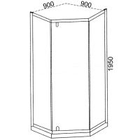 Душевой уголок Ceruttispa 90x90 C3AWD профиль Белый стекло рифленое — фото 3, Душевые уголки