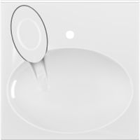 Раковина Paola Liguria 60x60 на стиральную машину Белая глянцевая — фото 5, Раковины