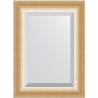 Зеркало Evoform Exclusive 76х56 BY 1131 с фацетом в багетной раме - Травленое золото 87 мм — фото 1, Мебель для ванной