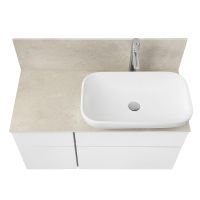 Товар: Тумба под раковину Aquaton Мишель 100 1A244101MIX40 подвесная Дуб эндгрейн Белая - фото 5 Тумба под раковину Aquaton Мишель 100 1A244101MIX40 подвесная Дуб эндгрейн Белая — фото 5, Мебель для ванной