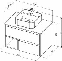 Товар: Тумба с раковиной STWORKI Карлстад 75 425315 подвесная Дуб рустикальный - фото 11 Тумба с раковиной STWORKI Карлстад 75 425315 подвесная Дуб рустикальный — фото 11, Мебель для ванной