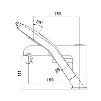 Смеситель на борт ванны Gappo G03-8 G1103-8 Белый Хром — фото 12, Смесители на борт ванны