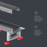 Товар: Душевой лоток AM.PM MasterFlow 60 W01SC-P11-060-01SB с решеткой Хром матовый Cut Gradient - фото 15 Душевой лоток AM.PM MasterFlow 60 W01SC-P11-060-01SB с решеткой Хром матовый Cut Gradient — фото 15, Душевые лотки