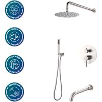 Товар: Душевая система Ростовская Мануфактура Сантехники SUS129-1S Нержавеющая сталь - фото 2 Душевая система Ростовская Мануфактура Сантехники SUS129-1S Нержавеющая сталь — фото 2, Душевое оборудование. Душевая программа