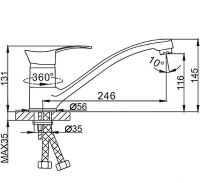 Товар: Смеситель для кухни Frap H01 F4201 Хром - фото 2 Смеситель для кухни Frap H01 F4201 Хром — фото 2, Смесители для кухни