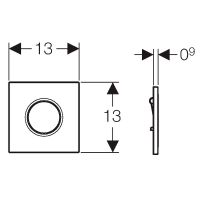 Клавиша смыва Geberit Sigma 116.035.SN.1 Нержавеющая сталь — фото 2, Комплектующие для душевого оборудования