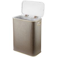 Товар: Корзина для белья Geralis RBG-B Ромб Бежевая темная, кант Золото, стандартная - фото 2 Корзина для белья Geralis RBG-B Ромб Бежевая темная, кант Золото, стандартная — фото 2, Корзины для белья