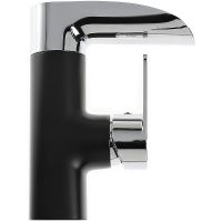 Смеситель для раковины Orange OneLife P08-921b Черный матовый Хром глянцевый — фото 3, Смесители для раковины