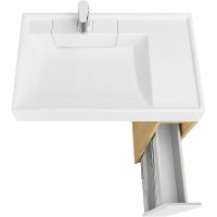 Тумба под раковину Aquaton Лондри 80 1A267101LH0C0 Дуб Сантана без фасада — фото 8, Тумбы под раковину