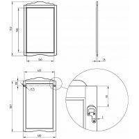 Зеркало Migliore Bella 68 25946 Бежевое — фото 3, Зеркала в ванную комнату