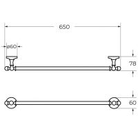 Товар: Полотенцедержатель Art&Max Antic AM-E-2624AL Хром - фото 2 Полотенцедержатель Art&Max Antic AM-E-2624AL Хром — фото 2, Полотенцедержатели