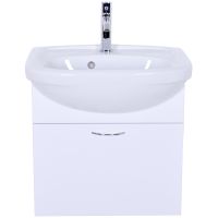 Тумба с раковиной Orange Лайт 45 LRA-45TUW+RA подвесная Белый глянец — фото 1, Тумбы с раковиной