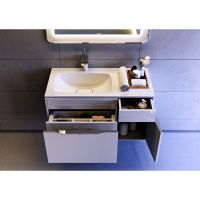 Тумба под раковину Aqwella 5 Stars Malaga 90 Mal.01.09/L подвесная Белая — фото 2, Тумбы под раковину