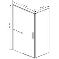 Товар: Душевой уголок Vincea Slim Soft 140x90 VSR-1SS9014CLB профиль Черный стекло прозрачное - фото 12 Душевой уголок Vincea Slim Soft 140x90 VSR-1SS9014CLB профиль Черный стекло прозрачное — фото 12, Прямоугольные душевые уголки