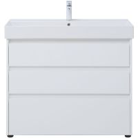 Товар: Тумба под раковину Aquanet Nova Lite 100 Белый глянец арт-302478 - фото 6 Тумба под раковину Aquanet Nova Lite 100 Белый глянец арт-302478 — фото 6, Тумбы под раковину