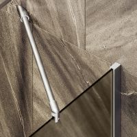 Шторка на ванну Maybah Glass MGV-74-5ш 600x1400 в широком профиле Хром матовый стекло бронзовое матовое — фото 5, Неподвижные шторки для ванной