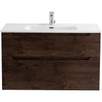 Тумба под раковину BelBagno Etna-H60 100 ETNA-H60-1000-2C-SO-RW-P подвесная Rovere Moro — фото 1, Тумбы под раковину
