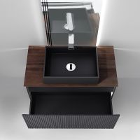 Тумба под раковину Jorno Strong 100 Str.01.100/P/A подвесная Антрацит — фото 5, Тумбы под раковину