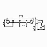 Товар: Вешалка для полотенец Frap F205-3 Хром - фото 9 Вешалка для полотенец Frap F205-3 Хром — фото 9, Крючки для полотенец